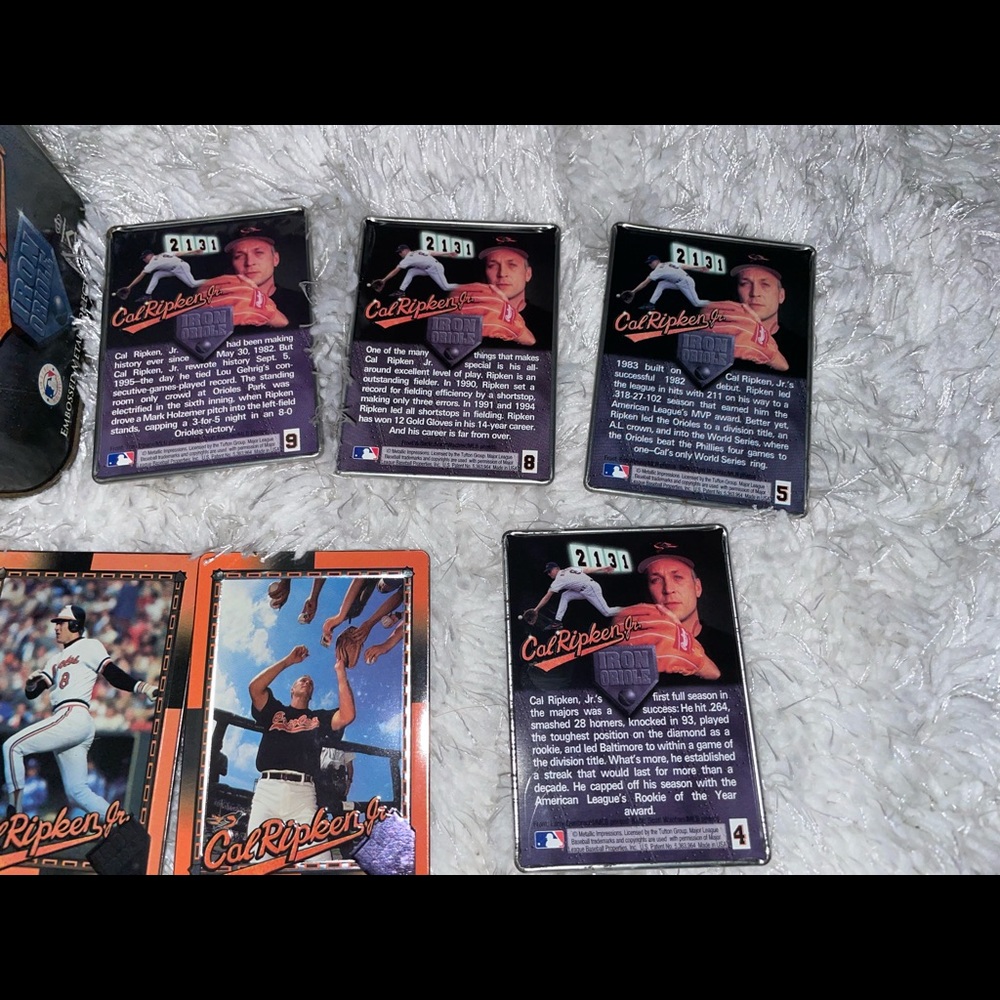 Vintage Metallic Embossed Cal Ripken Baseball Cards - Picture 13 of 16